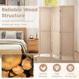 Giantex 3 Panel Folding Room Divider 67" Tall, Freestanding Wooden Privacy Screen, Divider for Room Separation, Space-Saving Wall Partition for Bedroom, Home Office, Studio – No Assembly Giantex