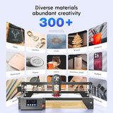 Longer RAY5 5W Laser Engraver with Air Pump, 3.5” Color Touch Screen, App Offline Control, DIY Engraver Tool for Metal/Glass/Wood Engraving Area 15.75"x15.75" Longer