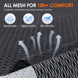 GABRYLLY Ergonomic Mesh Office Chair, Adjustable Home Desk Chair with Folding Armrest, 2D Headrest, Soft Seat and PU Wheel, Black Swivel Task Chair for Office, Business, Student (GY1108) GABRYLLY