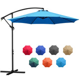 Sunnyglade 10Ft Outdoor Adjustable Offset Cantilever Hanging Patio Umbrella (Blue) Sunnyglade