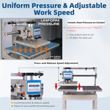 16x24 Commercial Pneumatic Sliding Auto Heat Press with 4 Magnetic Positioning, 2kw, 284lbs, Dual Platen Design,Auto Upsliding Heat Press for T-Shirts, Sublimation Printing, (4 Positioning) Eonvest