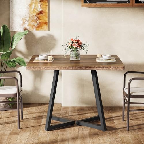 Tribesigns 31.5" Square Conference Table for 2-4 People, Compact Office Table for Small Spaces, Seminar Room Tribesigns