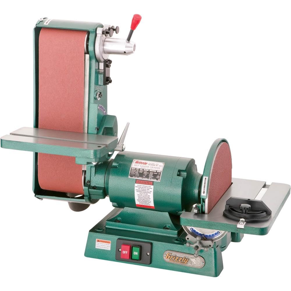 Grizzly Industrial G1183-6" x 48" Belt/12" Disc Combo Sander, 3450 RPM - WoodArtSupply