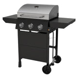 Megamaster 3-Burner Propane Gas Grill with Side Tables, 27,000BTUs, Stainless Steel Lid, Spacious 429 SQ. In. Cooking Space, BBQ Grill for Outdoor Cooking, Patios, Parties, and More - 720-1012 Nexgrill