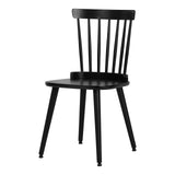Bekrvio Windsor Chairs Set of 2, Black Farmhouse Spindle Back Dining Chairs with Wood Legs, Solid Wooden Armless Dining Room Chair for Kitchen Room, Living Room, Modern Mid-Century Country Style Bekrvio