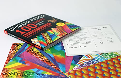 Origami Paper 100 Sheets Rainbow Patterns 6" (15 cm): Tuttle Origami Paper: Double-Sided Origami Sheets Printed with 8 Different Patterns (Instructions for 7 Projects Included) - WoodArtSupply