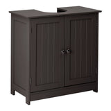 Bonnlo Pedestal Under Sink Storage Bathroom Vanity with 2 Doors Traditional Bathroom Cabinet Space Saver Organizer 23 5/8" x 11 7/16" x 23 5/8" (L x W x H) (Espresso) Bonnlo
