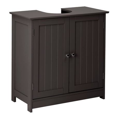 Bonnlo Pedestal Under Sink Storage Bathroom Vanity with 2 Doors Traditional Bathroom Cabinet Space Saver Organizer 23 5/8" x 11 7/16" x 23 5/8" (L x W x H) (Espresso) Bonnlo
