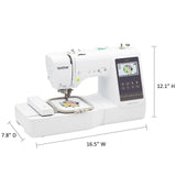 Brother SE700 Sewing and Embroidery Machine, Wireless LAN Connected, 135 Built-in Designs, 103 Built-in Stitches, Computerized, 4" x 4" Hoop Area, 3.7" Touchscreen Display, 8 Included Feet, White Brother