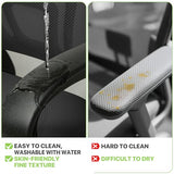 Magshion Ergonomic Office Desk Chair, Mid-Back Mesh Computer Chair, Swivel Chair with Breathable Backrest & Lumbar Support, Adjustable Height for Gaming, Work, Study, 300 Lbs Capacity, Black Magshion