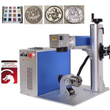 Ovsuqu Fiber Laser Engraver JPT MOPA 60W E2 Fiber Marking Machine with 80mm Rotary Axis Metal Laser Engraving Machine 200x200mm+300x300mm for Metal(JPT MOPA 60W E2) Ovsuqu