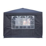 Panana Pop Up Outdoor Gazebo 8.2''x8.2'' Marquee Garden Awning Tent Folding Canopy with 4 Sidewall and Carrying Bag for Festival Wedding Party 2.5MX2.5M (2.5x2.5m, Gray) Panana