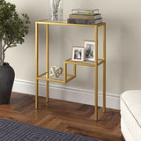 Henn&Hart 22" Wide Rectangular Console Table in Brass, Entryway Table, Accent Table for Living Room, Hallway Henn&Hart