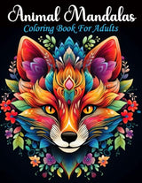 Stress Relief Animal Mandalas Coloring Book for Women and Adults: Tranquil Color away Stress- 50 Beautiful Animals- Anxiety Relief WoodArtSupply