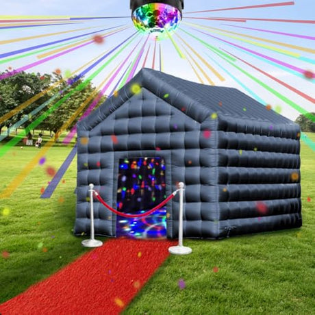 SAYOK Inflatable Nightclub Cube Tent Disco Light Nightclub Tent with LED Colour Lighting Suitable for Birthday Parties/Friend Gatherings/Family Celebration Parties SAYOK