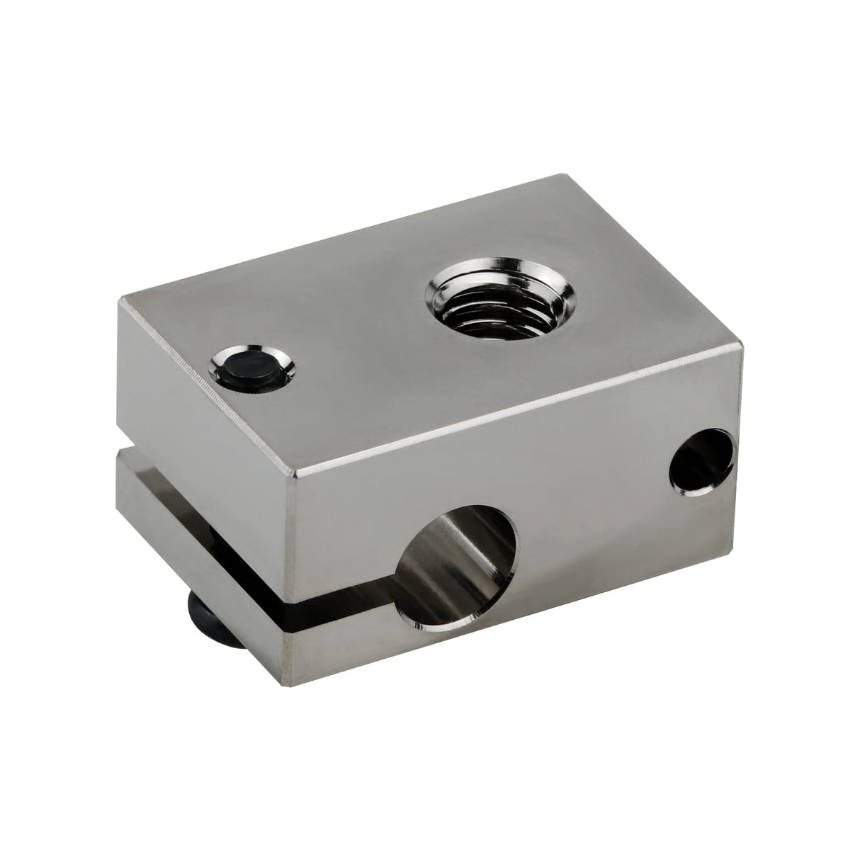 POLISI3D 500℃ High Temperature Plated Copper Heater Block Compatible with PT100 Cartridge Sensor Version V6 Hotend Titan Aero Extruder Prusa i3 MK3 MK3S 3D Printer (Copper) POLISI3D