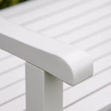 Outsunny White Rustic Wooden Garden Bench for Two with Backrest and Armrests Outsunny