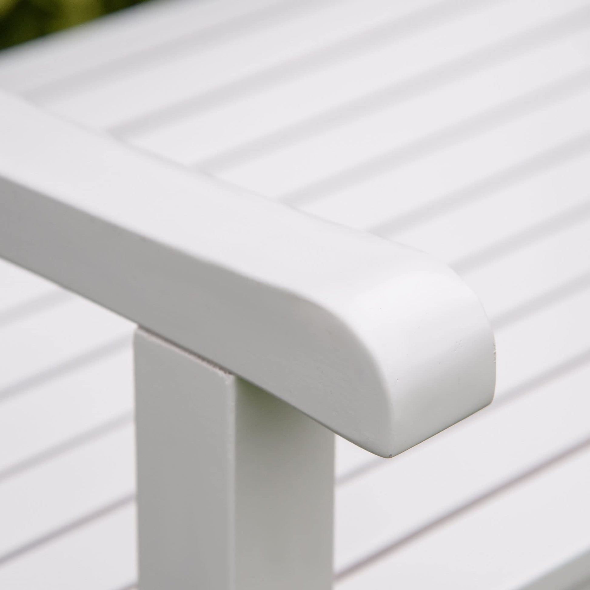 Outsunny White Rustic Wooden Garden Bench for Two with Backrest and Armrests - WoodArtSupply