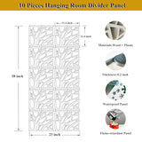 Lchen Hanging Room Divider Panel, 10 Pieces Wall Divider Room Partition Wood-Plastic Thick Panel Screen Home Office Decoration(XS-S-10Panels) Lchen