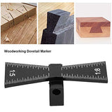 Dovetail Marking Gauge, Aluminum Alloy Dovetail Jig Precise Wood Dovetail Tools, Dovetail Marker with 1:5, 1:8 Slopes for Both Softwood or Hardwood NDNCZDHC