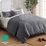 Bare Home Bedding Duvet Cover King Size - Premium 1800 Super Soft Collection - Lightweight, Cooling - Soft Breathable Bedding Duvet Cover (King, Grey) Bare Home