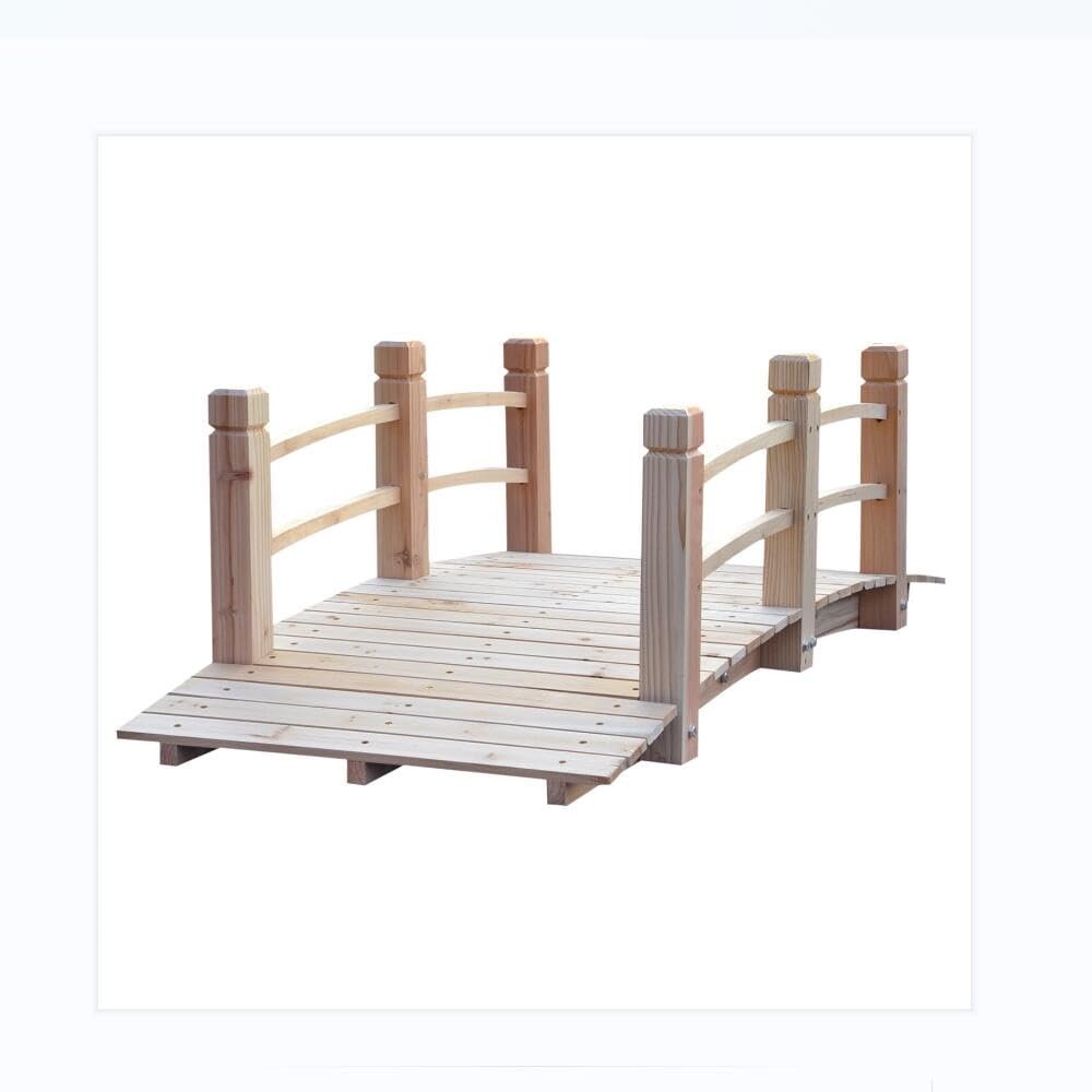 Wooden Garden Bridge Arc Footbridge 5ft Generic