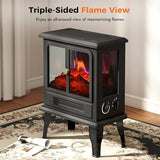Oylus Electric Fireplace Stove Heater - Fireplace Heaters for Indoor Use with Realistic Flame Effect, Freestanding Electric Stove Heater with Overheating Protection, 1500W, Adjustable Heating OYLUS