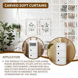 24 Pcs PVC Hanging Room Divider,Flower Carving Pattern Panels,Decorative Wall Screen Panel, Room Divider Partitions Panel Screen for Decorating Bedroom Dining Kitchen Office Studio 29 * 29cm PICKUTS