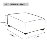 Easy-Going Stretch Square Ottoman Cover 40x40x15 inch Folding Storage Stool Furniture Protector Soft Rectangle slipcover with Elastic Bottom Dark Grey Easy-Going