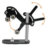 Woodworking Lathe Center Frame Spindle Steady Rest Wood Turning Accessory Shakeproof 3 Wheels Stabilizer Auxiliary Clamping Tool MOBUKJUU