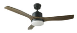 Good Housekeeping Canton (63010-MB) 52" Indoor Ceiling Fan with Carved Wood Blades, Integrated LED, and Remote Control (Matte Black) Good Housekeeping