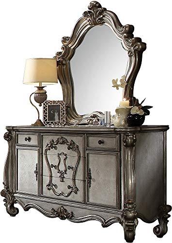 Acme Versailles Mirror in Antique Platinum ACME Furniture