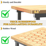 Ultrawall Workbench for Garage, 47.5" Adjustable Height Work Table, Heavy Duty Rubber Wood Workstation for Workshop, Office, Home, 2000 LBS Load Capacity Ultrawall