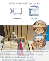 YoSpciaNe Laser Engraving Material Kit, 143 Pcs 19 Types Laser Engraver Blanks and Laser Engraver Supplies for Testing Common Materials, with Wood, Paper, Acrylic, Metal, PU Leather YoSpciaNe