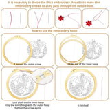 BEUNITONE 6 Sets Embroidery Kits for Beginners with Dragon and Flowers Patterns, DIY Craft Kits for Adults Include Embroidery Hoops and Instructions, Needlepoint Kits for Craft Lover and Home Decor