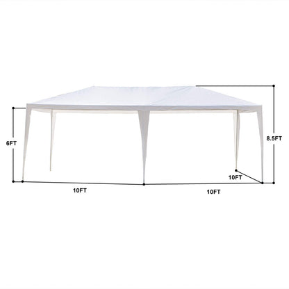 Party Tent 10x20 Outdoor Canopy Tents for Parties with 4 Removable Sidewalls Heavy Duty White Wedding Events Tent Patio Gazebo Shelter Perfect for Cater Birthday Graduation Pavilion Beach BBQ