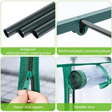 Mini Greenhouse for Outdoors Indoor: Ohuhu Small Green House with 4 Tier Shelves, Portable Plastic Greenhouses with Heavy Duty Transparent PVC Cover for Winter Garden Patio Backyard Porch Balcony Ohuhu