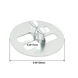 Litoexpe 100pcs Wooden Wick Clips, Round Candle Wick Base, Metal Wick Base Clip Sustainer Tabs Wood Wicks for Candle Making and Candle DIY Litoexpe