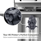 phrozen Aqua 4K Resin for High-Precision 3D Printing,405nm LCD UV-Curing Photopolymer Resin for Low Shrinkage, Great Detail, Low Odor, Non-Brittle (Gray, 1KG)