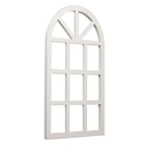 Sintosin Farmhouse Window Frame Wall Decor Living Room 36" x 20", Hanging Distressed White Rustic Arched Window Frame, Wooden Cathedral Window Frames for Wall Decor, Christmas Window Frame Decor Sintosin
