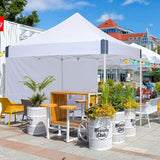 OUTDOOR WIND 10x10 Pop Up Canopy Tent with Sidewalls, Heavy Duty Commercial Instant Tent with Sand Bags for Deck, Party, Camping, Backyard, Playground, White OUTDOOR WIND