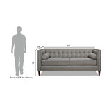 Jennifer Taylor Home Kinsley 84" Modern Tuxedo Tufted Sofa, Purple Velvet Jennifer Taylor Home