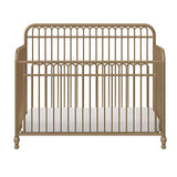Little Seeds Ivy 3-in-1 Convertible Metal Crib, JMPA Certified, Gold Little Seeds