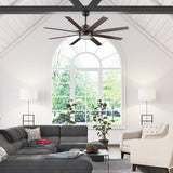 Honeywell Ceiling Fans Xerxes Modern 62 Inch Ceiling Fan with Light, LED Fan with Remote Control, Indoor Fan, 8 Contemporary Blades with Dark Wood and Pine Finish Options, Bronze (51926-01) Honeywell