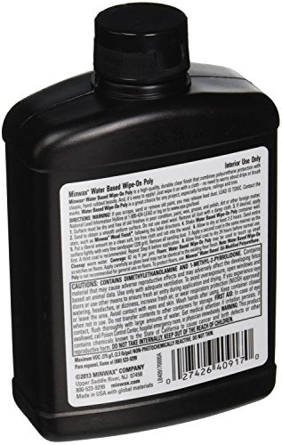 Minwax 409170000 Wipe-On Poly, Pint, Satin (Water Based), 16 Fl Oz Minwax