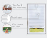 Redi Shade No Tools Original Light Filtering Pleated Paper Shade White, 36" W x 72" L, 6 Pack Redi Shade