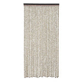 SanBouSi 49 Strands Natural Bamboo & Wood Beaded Curtain Wooden Hanging Room Divider Decorative Handmade Boho Bohemian Wooden Doorway Beads Curtain, 75" x 35.5" SanBouSi