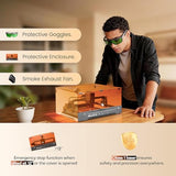 BlazeX M3 Laser Engraver Machine 5000mW, 0.01 mm High Accuracy Laser Cutter and Engraver Machine for Beginners, with Honeycomb Goggles Enclosure Engraving Materials Toolkit, Class 1 Laser BlazeX