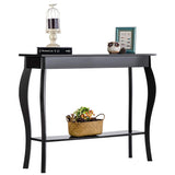 ChooChoo Narrow Console Table, Chic Accent Sofa Table, Entryway Table, Black ChooChoo