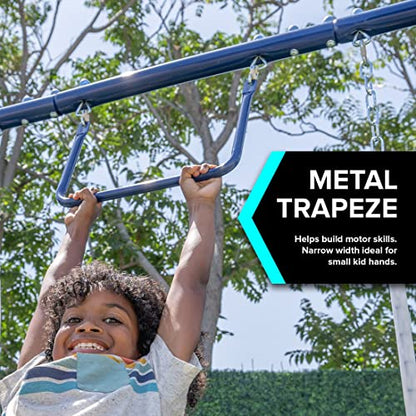 Sportspower Arcadia Swing Set - Outdoor Heavy-Duty Metal Playset for Kids with Slide - WoodArtSupply